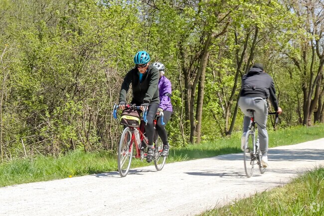 The Illinois Prairie Path belongs to W. Wheaton's park district and is accessed at Geneva Rd.