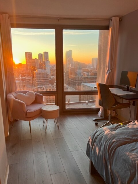 Gorgeous view of sunset from bedroom