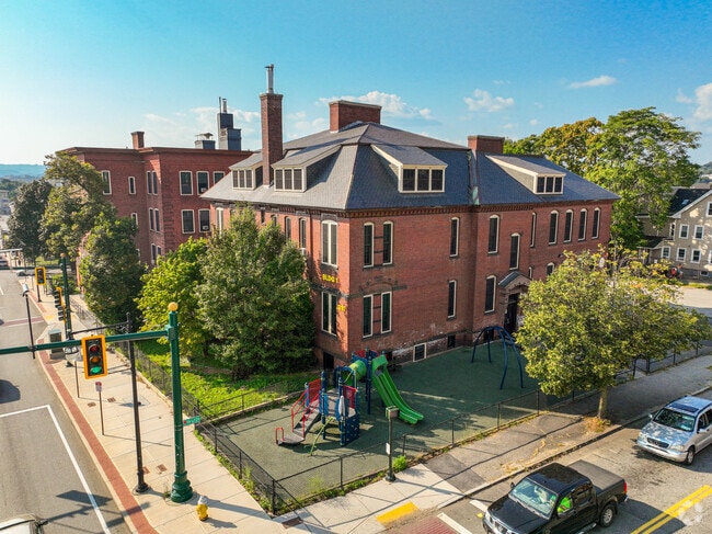 The Belmont Street School is in the heart of downtown Shrewsbury.