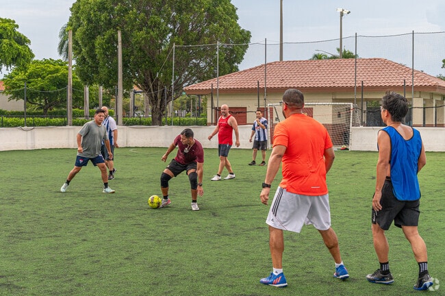 It's soccer on Sundays at the Firefighters Park near Lauderdale North Park.