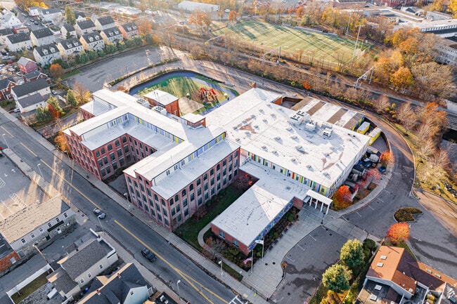 Boston Renaissance Charter Public School aerial view.