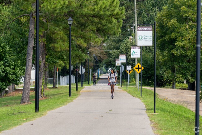 The Longleaf Trace in Hattiesburg is a scenic multi-use trail perfect for walking, running, etc.