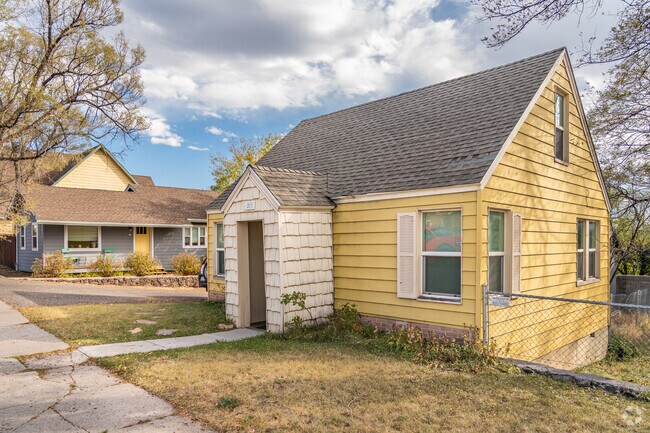 Backyards are enclosed by chain-link or wooden fences in North End.