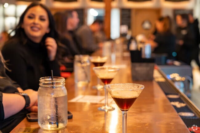 Cask Strength Bark and Kitchen serves Old Fashioned cocktails and a variety of mixed drinks.