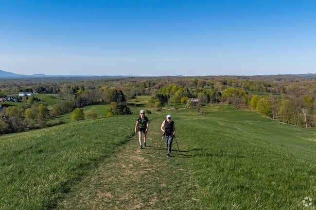 Drayton Grant Park at Burger Hill is a popular hike in Dutchess County with beautiful sweeping views of the Hudson Valley and River.