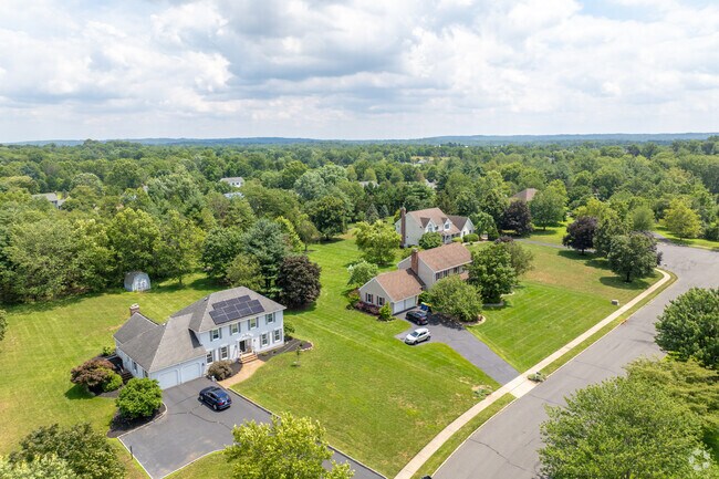 Many Montgomery homes sit on large, private lots surrounded by trees.