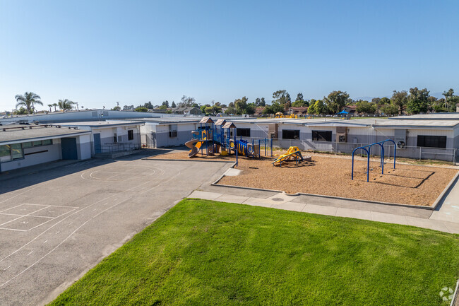 Julien Hathaway Elementary School has multiple age appropriate playgrounds.