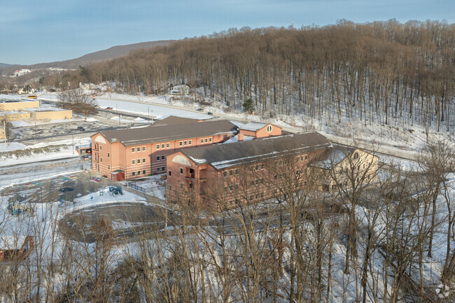 Tyrone Area Elementary School is in the hills of Tyrone.