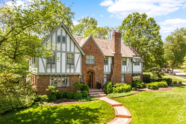 Tudor homes can be found in the Greenway Fields neighborhood.