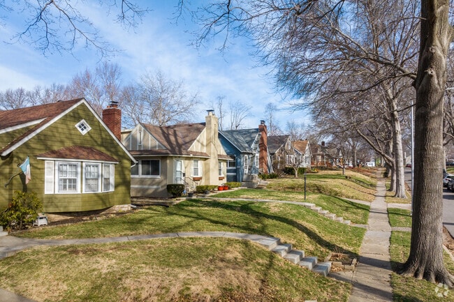The Citadel Center neighborhood is filled with bungalows and Tudor-style homes.