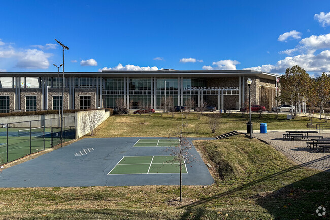 Recreational courts at Brookland Middle School