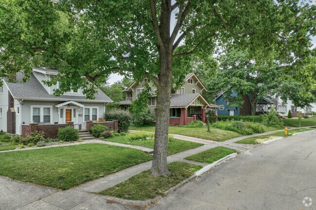 Rows of unique bungalows often can be found with generous yards.