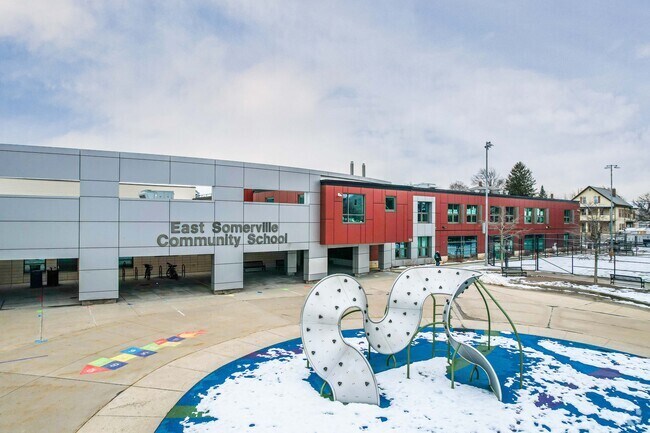 East Somerville Community School has classes for children in Kindergarten through 8th grade.
