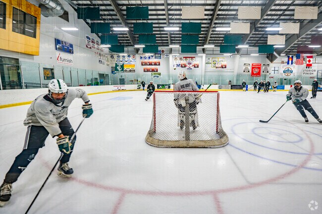 Stephen C. West Ice Arena in Breckenridge, Colorado hosts nightly hockey.