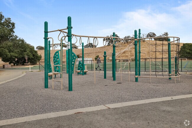 Pacheco neighborhood resident enjoy the playground  at hidden Lake Park.