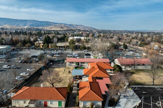 An aerial view looking West at Brookfield School Elementary Campus.