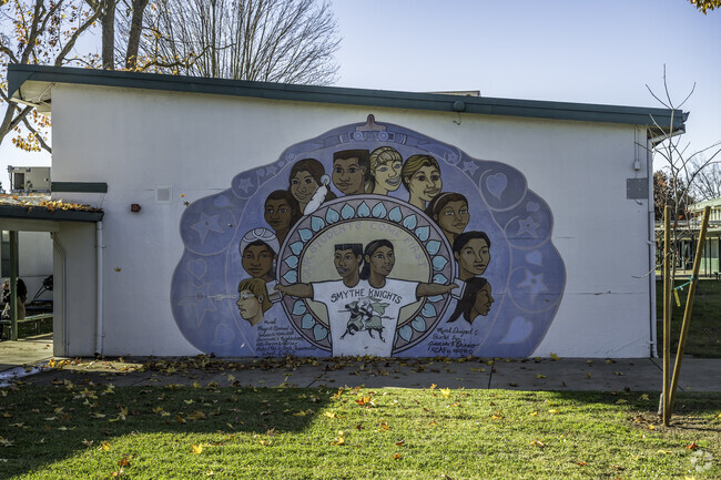 The artwork and murals at Smythe Academy of Arts & Sciences are inspiring.