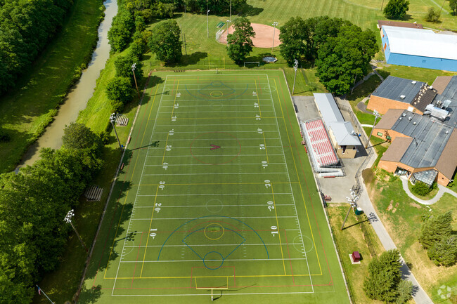 Clary Middle School has a well-maintained football field.