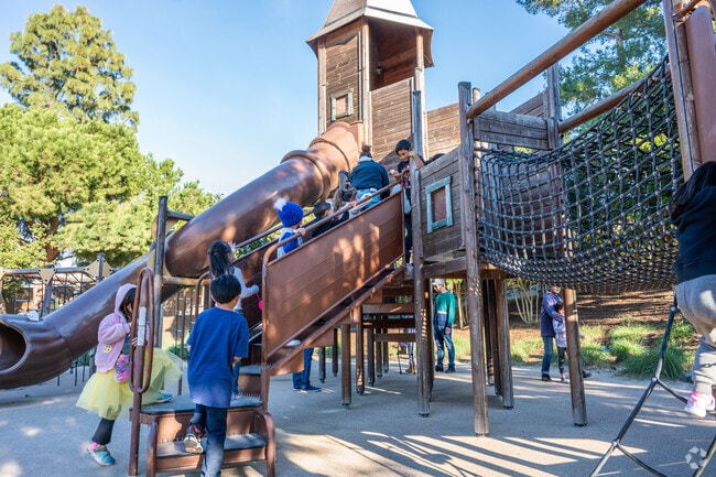 University Park and Town Center parents take their kids out to  the popular Adventure Playground.