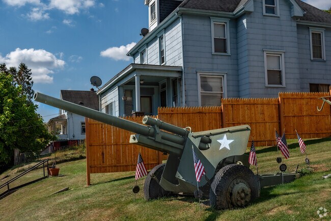A tribute to our military outside the American Legion located in Burgettstown.