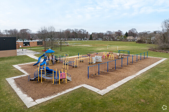 Kids will enjoy playing for hours on the jungle gym at Ashley Elementary School.