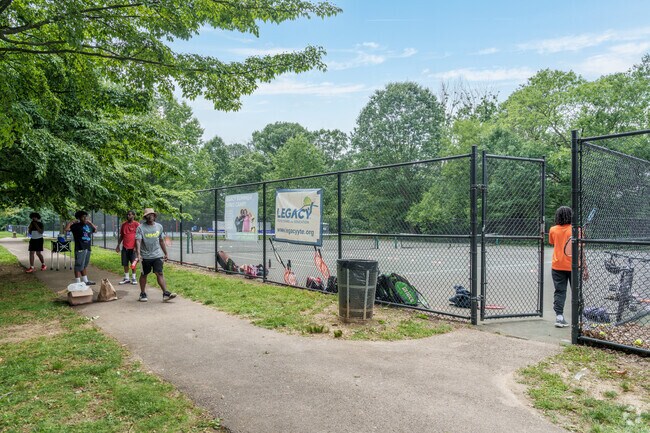 Anyone can take lessons at the Cobbs Creek Tennis Courts are just a short drive from Millbourne.