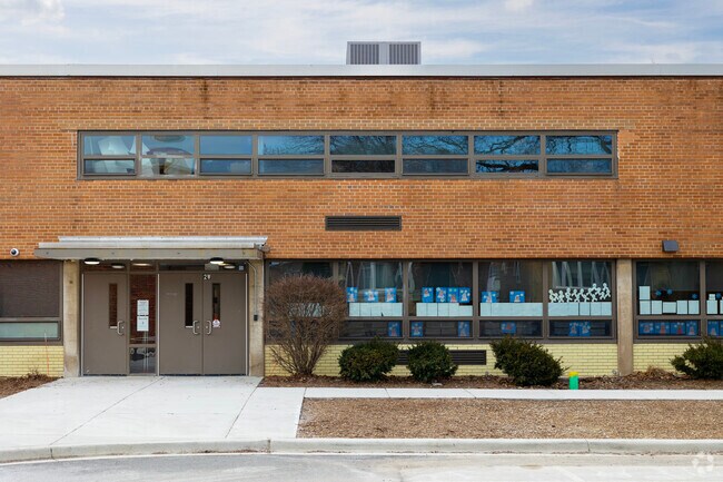 Komarek Elementary School main entrance.