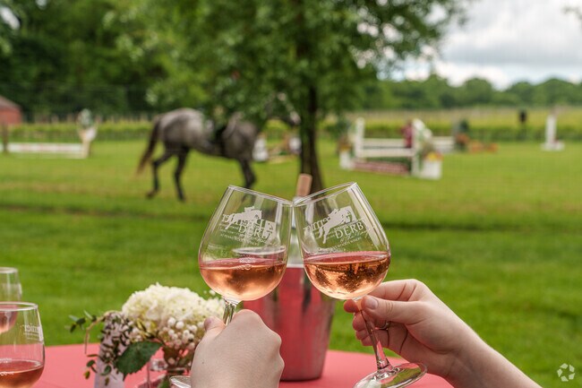 Penns Woods Winery's Derby at the Vineyard is a fun afternoon or wine and equestrian sport.