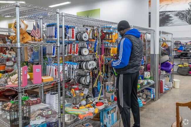 A customer shopping at Goodwill in North Town Center.