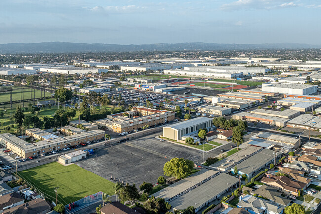 An aerial view of the campus at St. Linus Elementary School in Norwalk.