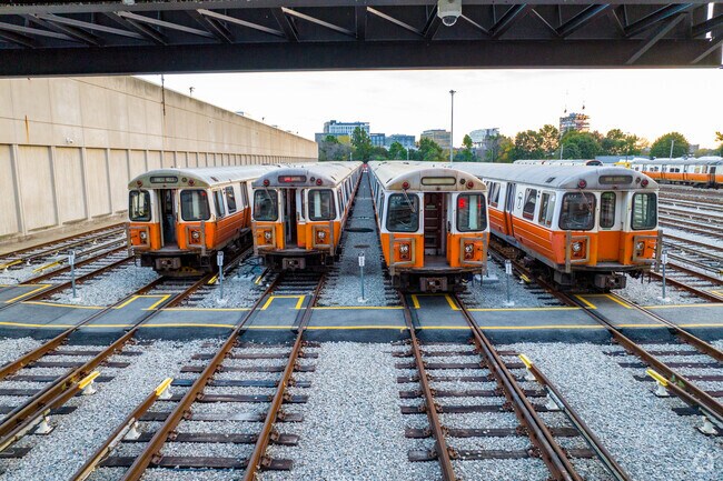 You'll see that some of the older Orange Line trains still sit in Wellington.