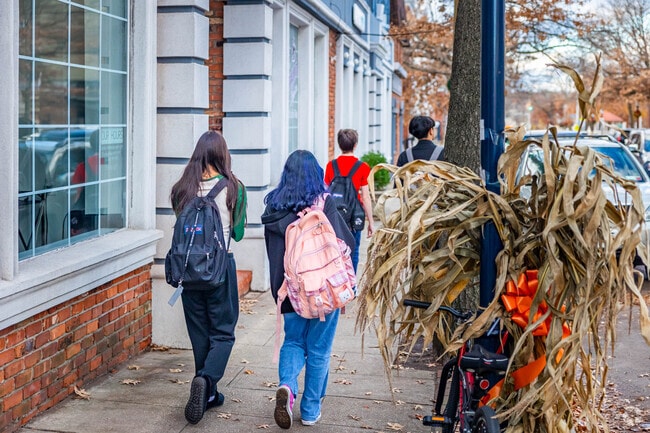 Many students from Laurel Hollow can walk to school in either Oyster Bay or Cold Spring Harbor.