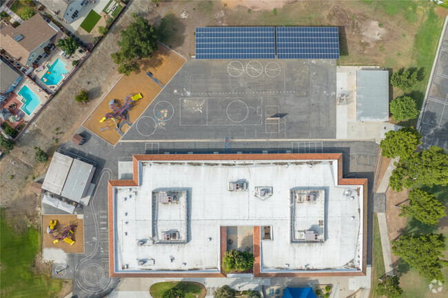 birdseye view of the school