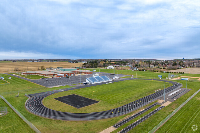 There is a track and football field at Clear Lake High School
