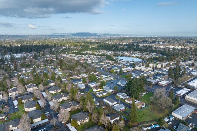 An overhead view of the Southgate neighborhood.