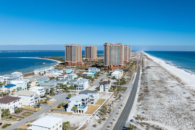 Condos and beach houses add a beachy laid-back vibe to Pensacola Beach.