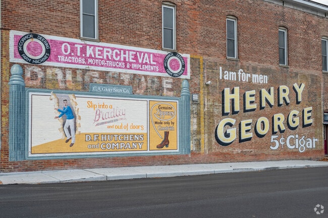 Local art can be seen on the walls of buildings on Main Street in Sheridan.