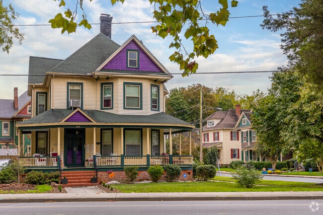 Residents maintain beautiful facades and landscaping at their homes in Newtown-North Division.