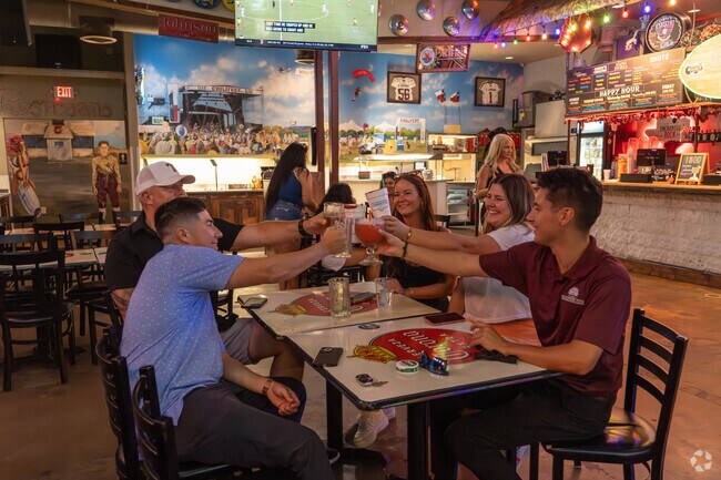 The Backyard on Northgate offers outdoor seating and live performances.