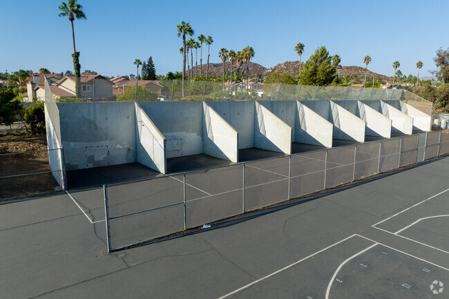 Squash and wallball courts in the recreation area.