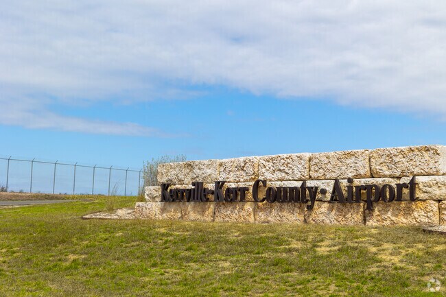 Locals can travel through the Kerrville-Kerr County Airport on the east side of town.