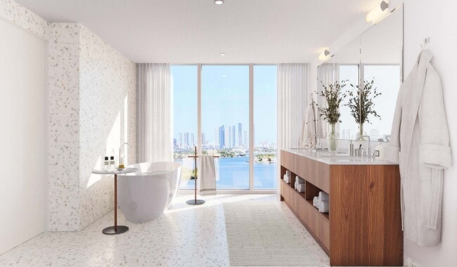 Select homes feature soaking tubs and expansive vista views of the water.