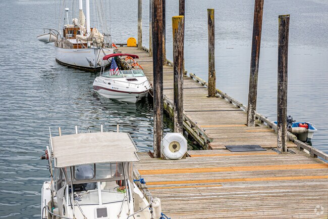 Coupeville Wharf offers boat docks and waterfront dining for visitors in the town center.