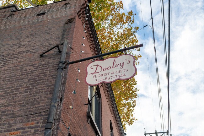 Many local shops, like Dooley's Florist & Gifts, serve Florissant from St. Francois Street.