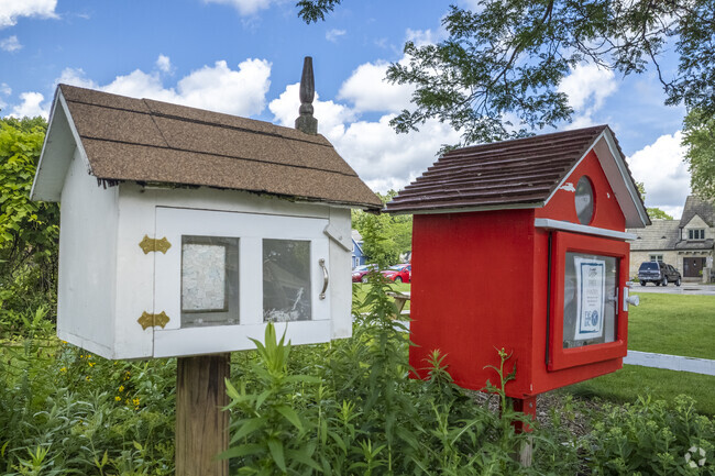 There is a Free Little Library outside of The Cooperative School.