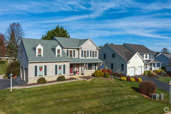Large traditional-style homes fill the quiet neighborhoods of New Freedom.