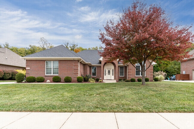 Newer brick ranch homes are available in the Frances-Stones Crossing neighborhood.