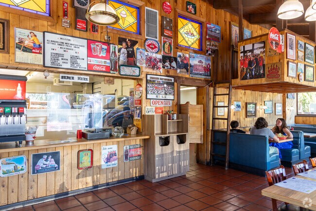 The interior of Big Al's Drive In in Quiet Village is very interesting.