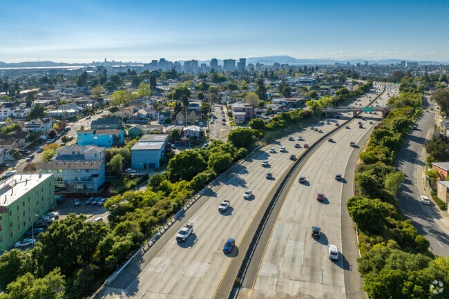 Tuxedo is bordered by Interstate 580, also known as the MacArthur Freeway.