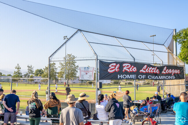 You can find families enjoying a baseball or softball games at the ball fields in El Rio.